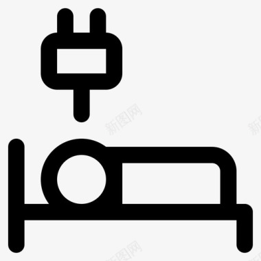 充电睡眠就寝时间做梦图标
