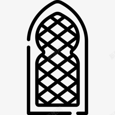阿拉伯语宰牲节6线形图标