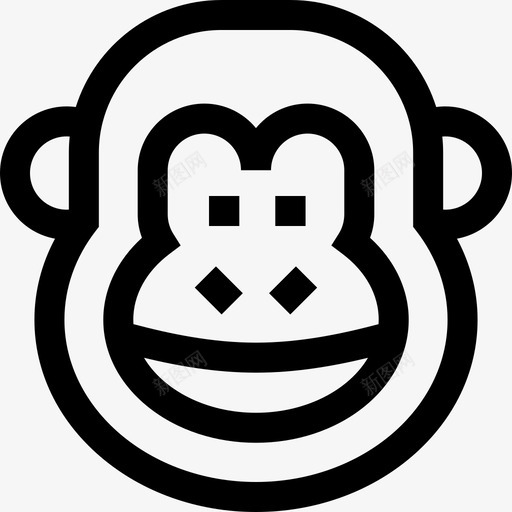 猴子动物103直系svg_新图网 https://ixintu.com 猴子 动物 直系