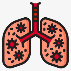 肺部感染感染肺部医疗保健16线状颜色高清图片