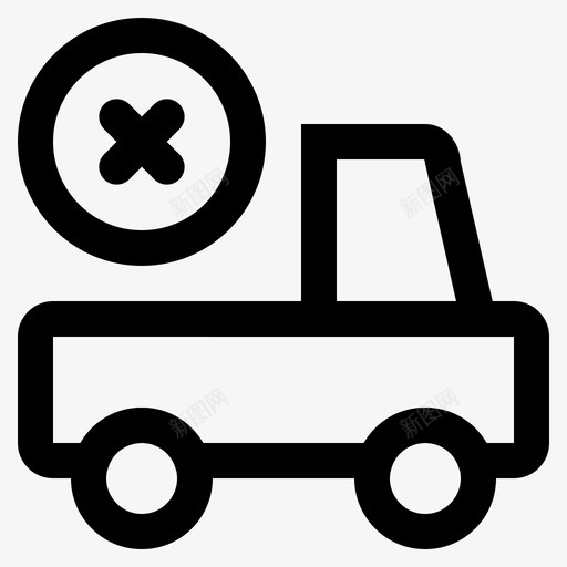 取消提货车交货提货svg_新图网 https://ixintu.com 提货 货车 取消 交货 运输 卡车 车辆 线路