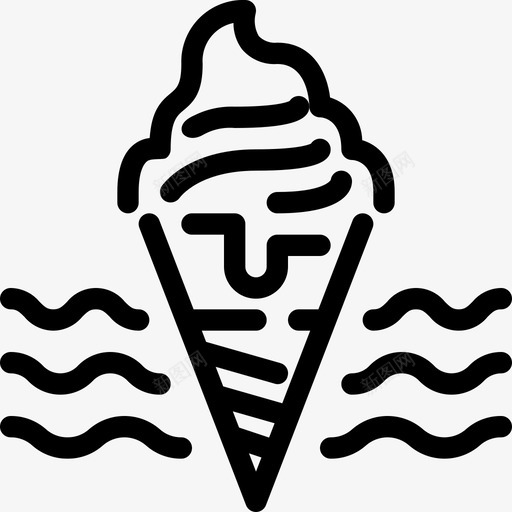 冰淇淋筒北海道日本svg_新图网 https://ixintu.com 冰淇淋 北海道 日本 服务 旅游 轮廓