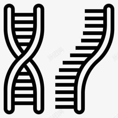 Dna冠状病毒170线状图标