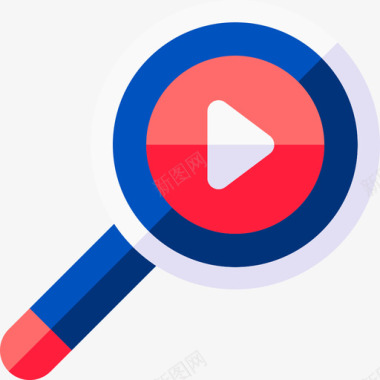 搜索音乐和视频应用程序5平面图标