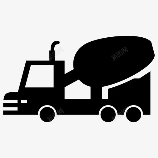 水泥搅拌车建筑工业svg_新图网 https://ixintu.com 水泥 搅拌 建筑 工业 车辆