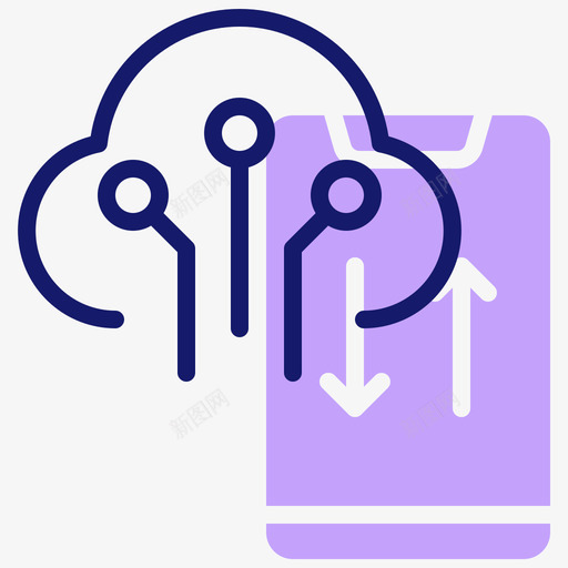 云存储移动应用程序4线性颜色svg_新图网 https://ixintu.com 存储 移动 应用程序 线性 颜色