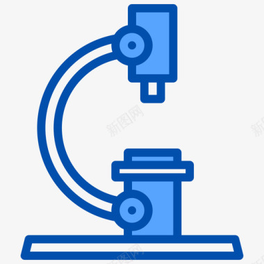 显微镜科学151蓝色图标
