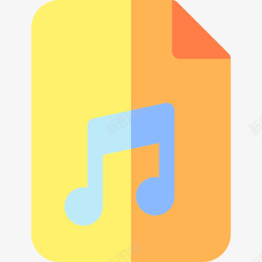 音乐文件音乐和视频应用程序5平面图标