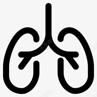 肺呼吸健康图标