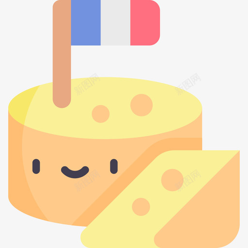 奶酪法国奶酪20扁平svg_新图网 https://ixintu.com 奶酪 法国 扁平
