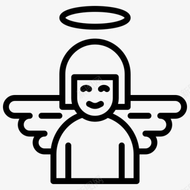 天使基督徒基督教图标