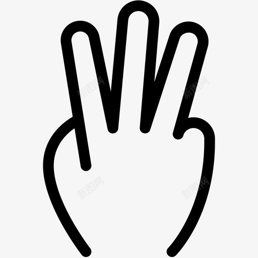 三个手指5票直系svg_新图网 https://ixintu.com 三个 手指 直系