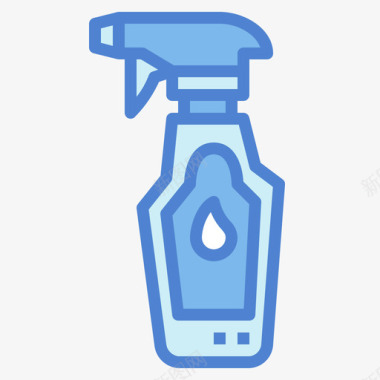玻璃清洁剂卫生59蓝色图标