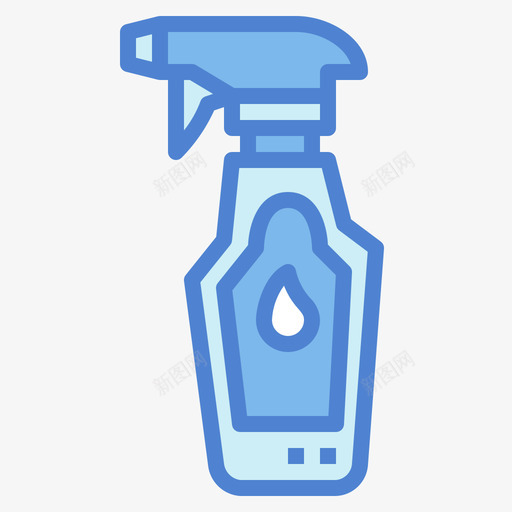 玻璃清洁剂卫生59蓝色svg_新图网 https://ixintu.com 玻璃 清洁剂 卫生 蓝色