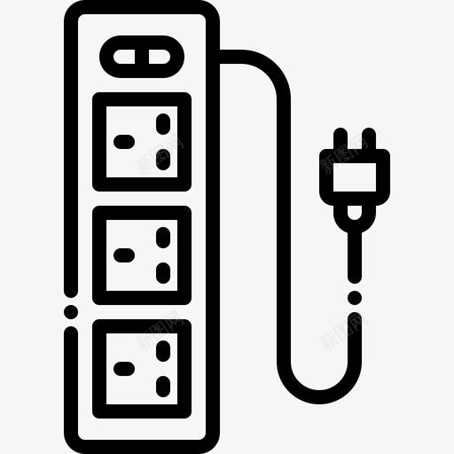 延长线电缆电气svg_新图网 https://ixintu.com 延长线 电缆 电气 插头 插座 电力