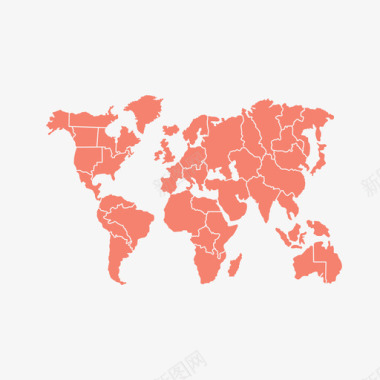 世界地图大陆地球图标