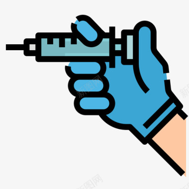 疫苗接种医用303线性颜色图标