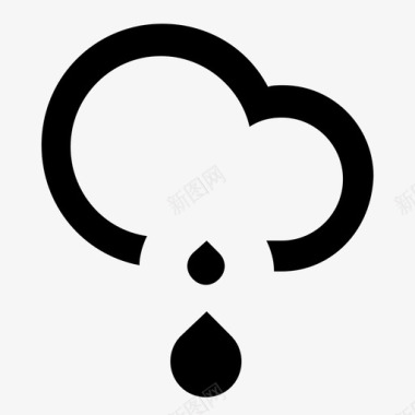icon天气小雨转中雨图标