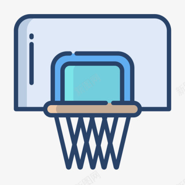 篮球玩具55线性颜色图标