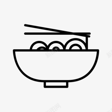 中餐筷子日式图标