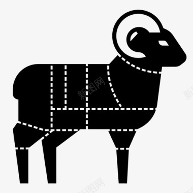 公羊肉肉店肉图标