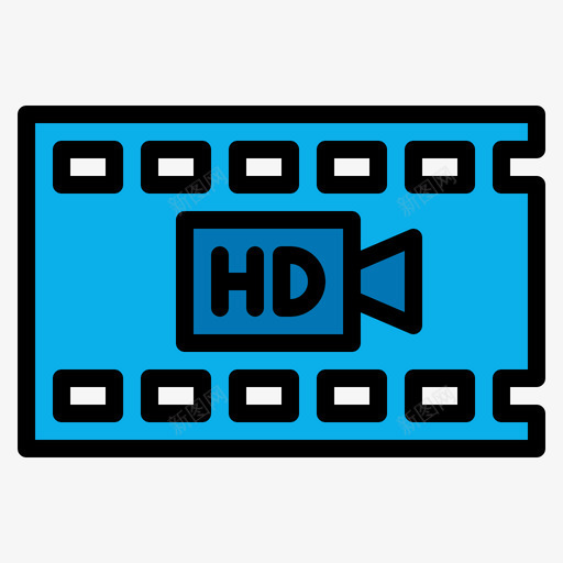 高清720电影和视频3线性颜色svg_新图网 https://ixintu.com 高清 电影 视频 线性 颜色