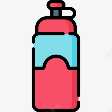 瓶健身146线性颜色图标