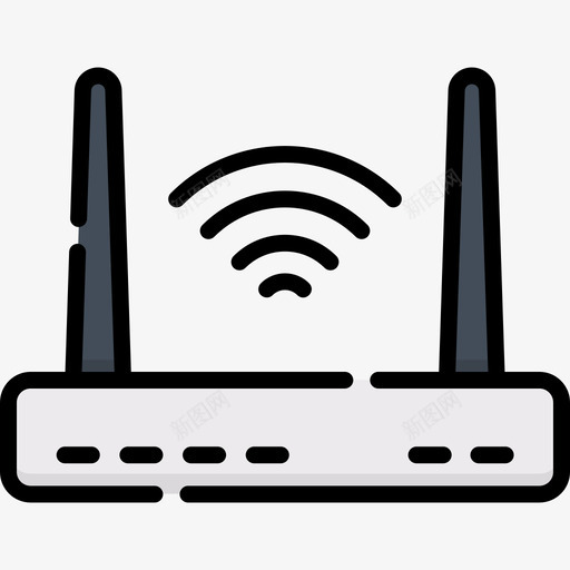 Wifi路由器电子设备30线性颜色svg_新图网 https://ixintu.com Wifi 路由器 电子设备 线性 颜色