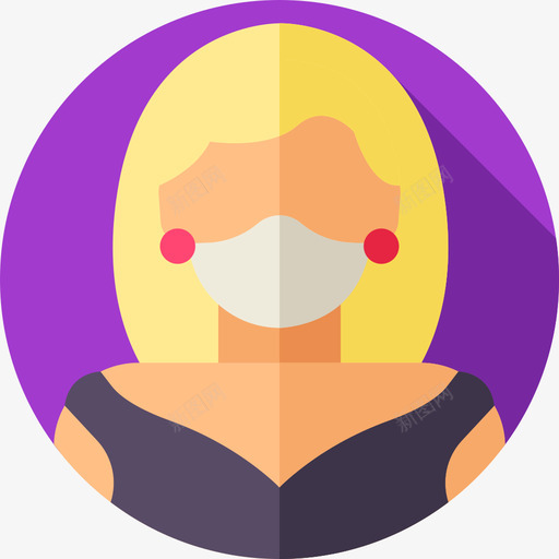 女人带着医用面具的化身扁平的svg_新图网 https://ixintu.com 女人 带着 医用 面具 化身 扁平