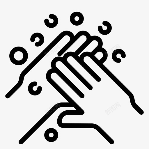 洗手洗手1线性svg_新图网 https://ixintu.com 洗手 线性