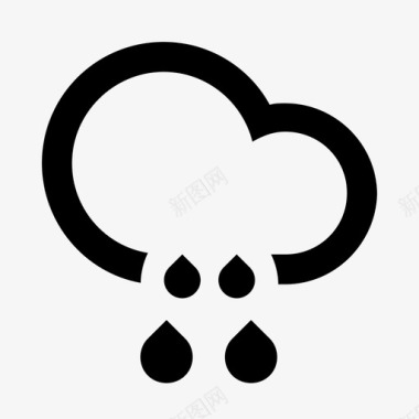 icon天气大雨转暴雨图标