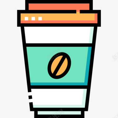 咖啡夏季192线性颜色图标