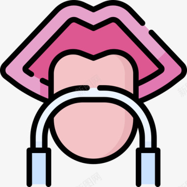 舌头清洁剂卫生消毒10线颜色图标