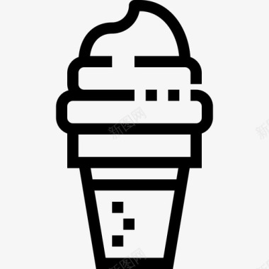冰淇淋蛋卷快餐图标
