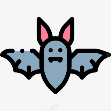 蝙蝠动物108线形颜色图标