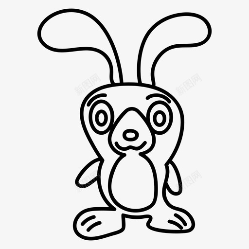 玩具兔子动物兔子svg_新图网 https://ixintu.com 兔子 玩具 动物 复活节 向量 图标