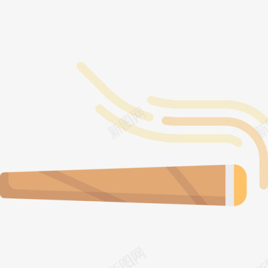 香烟嬉皮士52扁平图标