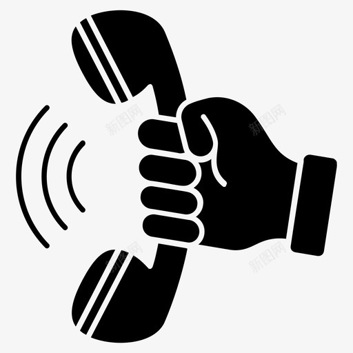 语音呼叫电话呼叫接收器svg_新图网 https://ixintu.com 呼叫 语音 电话 接收器 电信 网络 通信 字形 图标