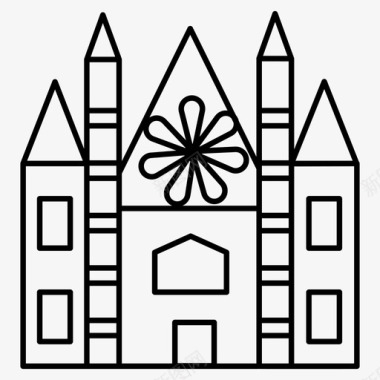 威斯敏斯特大教堂德国地标最高教区图标