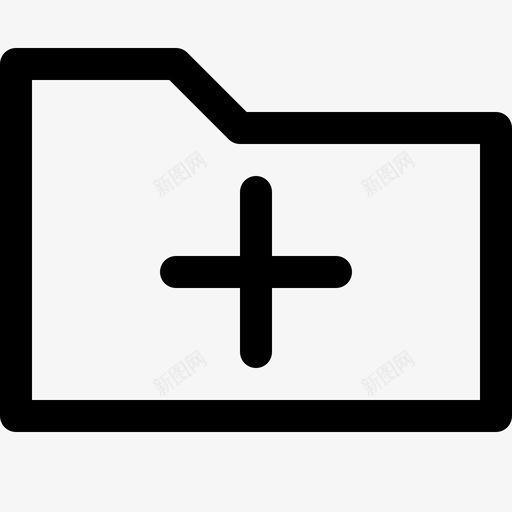 加号图标添加文件夹svg_新图网 https://ixintu.com 图标 加号 添加 文件夹 轮廓