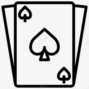 扑克卡片赌场图标