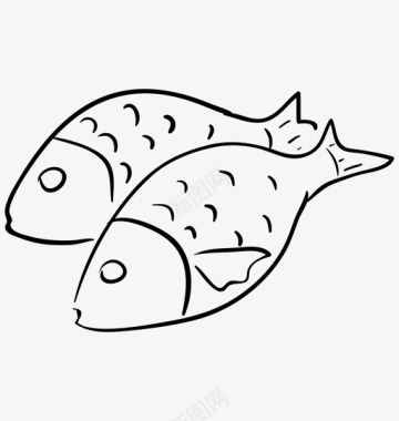 鱼水生动物海洋生物图标