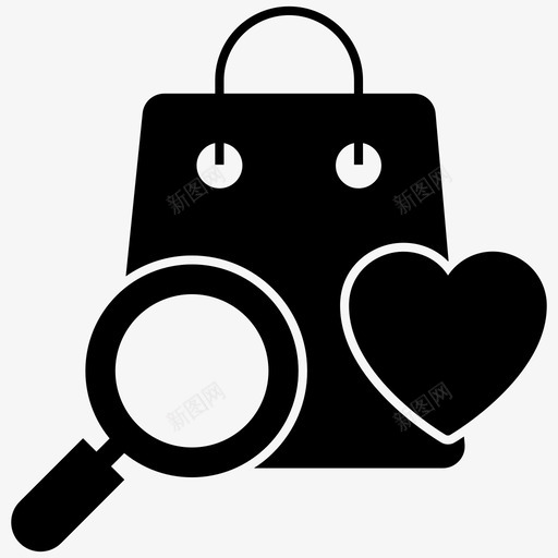 搜索产品电子商务最爱的购物svg_新图网 https://ixintu.com 搜索 产品 购物 电子商务 最爱 爱的 礼品 探索 字形 图标