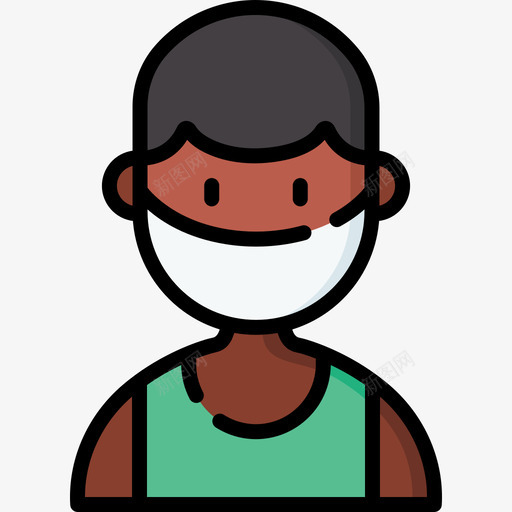男孩头像戴着医用面具7线性颜色svg_新图网 https://ixintu.com 男孩 头像 戴着 医用 面具 线性 颜色