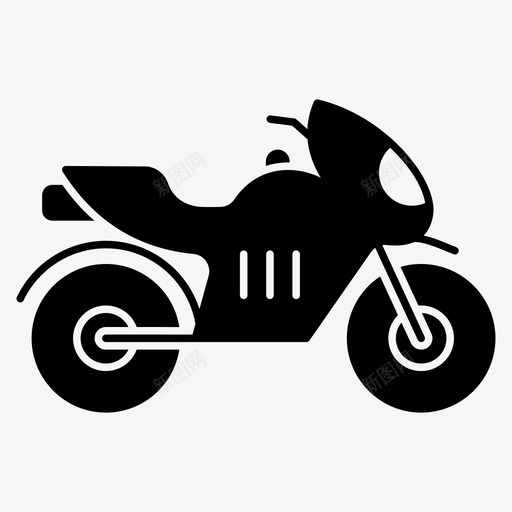 重型自行车重型摩托车摩托车svg_新图网 https://ixintu.com 重型 摩托车 自行车 运输 字形 矢量 矢量图 图标