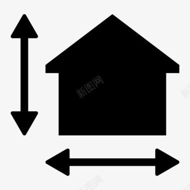 房屋尺寸建筑房屋图标