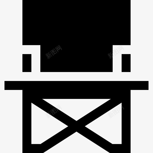 折叠椅野营195填充svg_新图网 https://ixintu.com 折叠 野营 填充