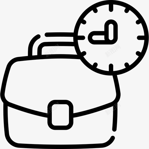 工作时间管理64线性svg_新图网 https://ixintu.com 工作 时间管理 线性