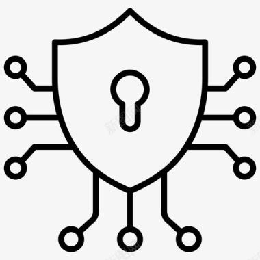 网络安全网络保护安全屏蔽图标