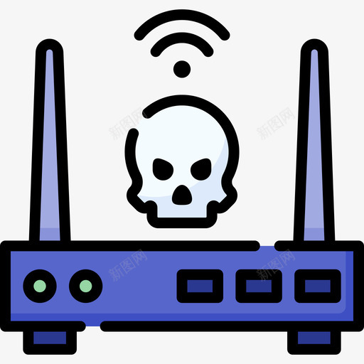 调制解调器网络攻击3线性颜色svg_新图网 https://ixintu.com 调制解调器 网络 攻击 线性 颜色